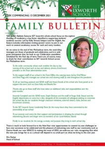 SET Ixworth School Weekly Family Bulletin